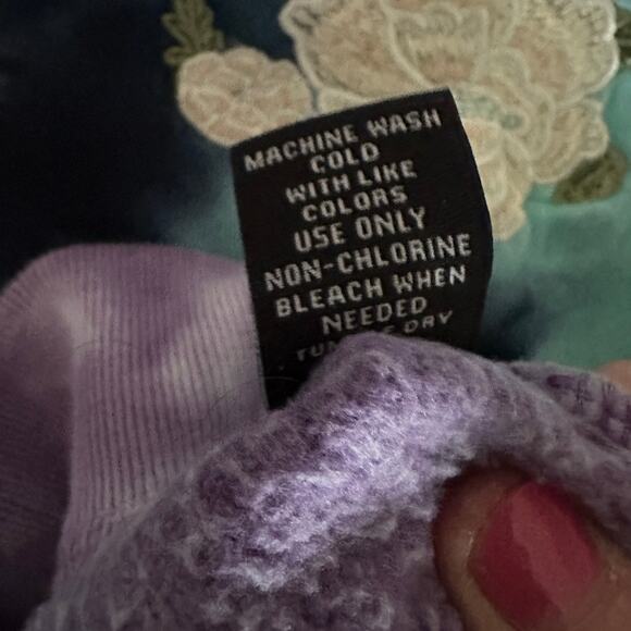 Blind Rooster Sweatshirt Mens SMALL Tie Dye Teal & Purple Crewneck Sakura Tree - Picture 11 of 12